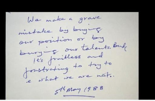Handwritten note from Pa Smith
