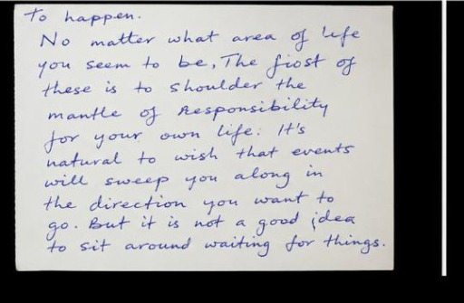 Handwritten note from Pa Smith
